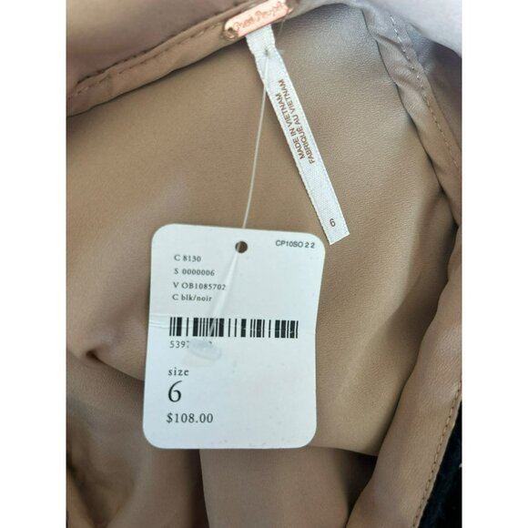 Free People Black Floral Lace Micro Mini Dress Size 6 Ultrafeminine Classic NWT - Picture 4 of 4